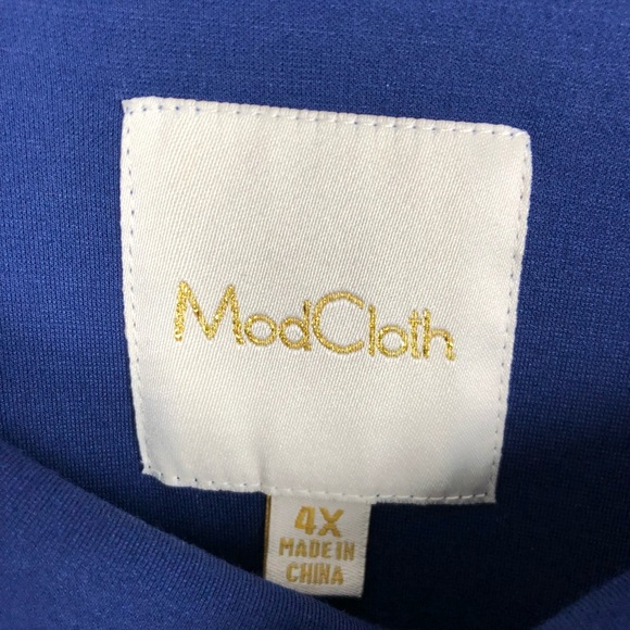 ModCloth | Navy Cowl Neck Dress - Picture 5 of 7